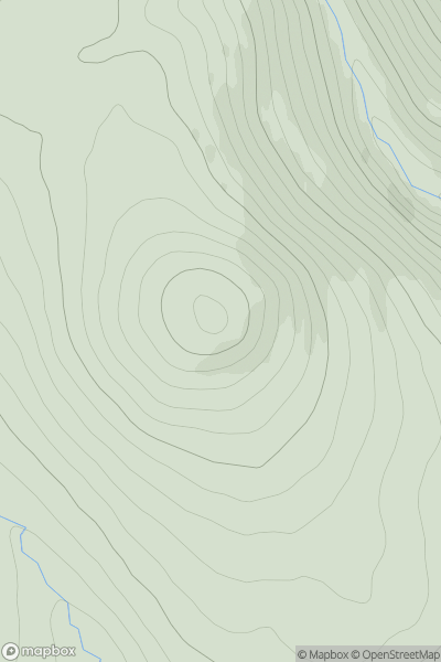 Thumbnail image for Elrig [Glen Tromie to Glen Tilt] showing contour plot for surrounding peak